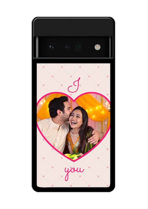 Google Pixel 6 Pro 5G Custom Glass Phone Case - Heart Shape Design