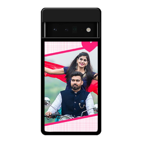 Google Pixel 6 Pro 5G Custom Glass Phone Case - Love Shape Heart Design