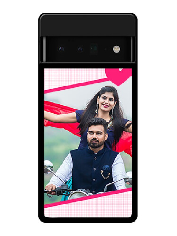 Custom Google Pixel 6 Pro 5G Custom Glass Phone Case - Love Shape Heart Design