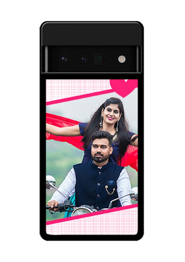 Google Pixel 6 Pro 5G Custom Glass Phone Case - Love Shape Heart Design