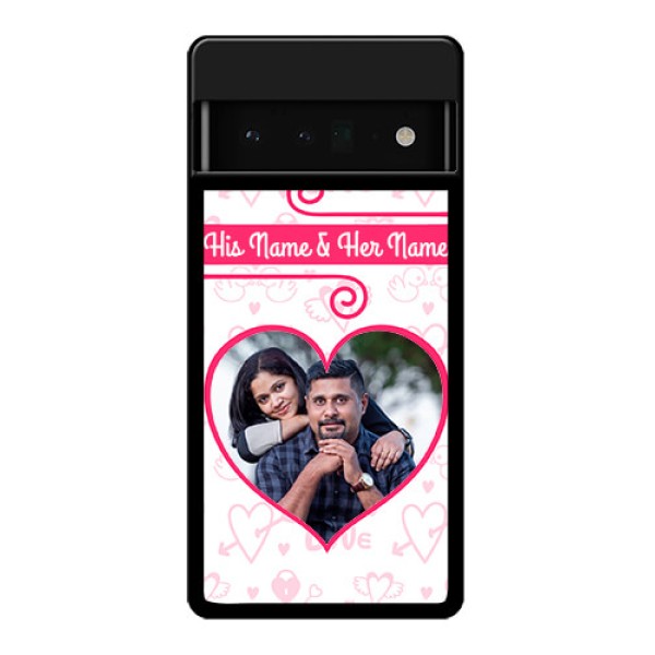 Google Pixel 6 Pro 5G Custom Glass Phone Case - Heart Shape Love Design