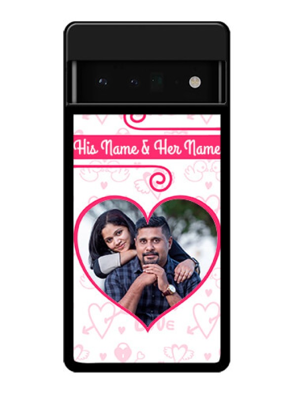 Custom Google Pixel 6 Pro 5G Custom Glass Phone Case - Heart Shape Love Design