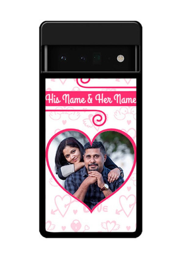 Google Pixel 6 Pro 5G Custom Glass Phone Case - Heart Shape Love Design