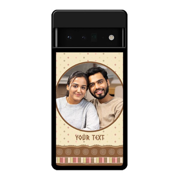 Google Pixel 6 Pro 5G Custom Glass Phone Case - Brown Dotted Mobile Case Design