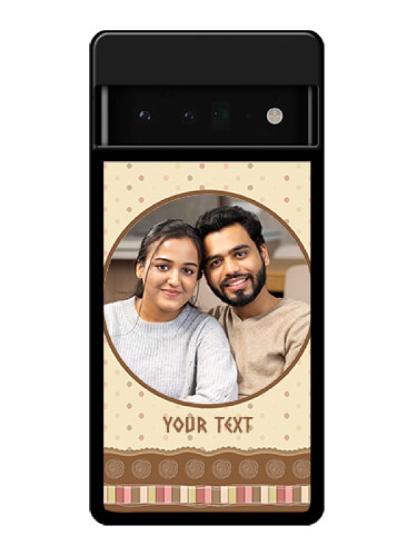 Custom Google Pixel 6 Pro 5G Custom Glass Phone Case - Brown Dotted Mobile Case Design