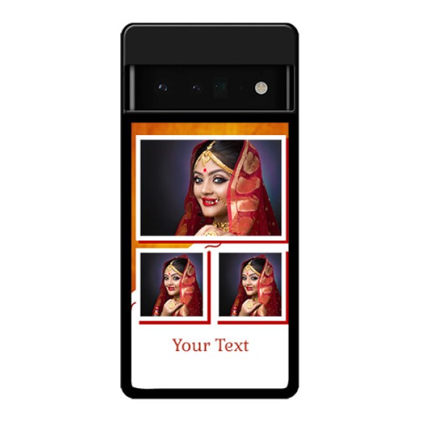 Google Pixel 6 Pro 5G Custom Glass Phone Case - Wedding Memories Design