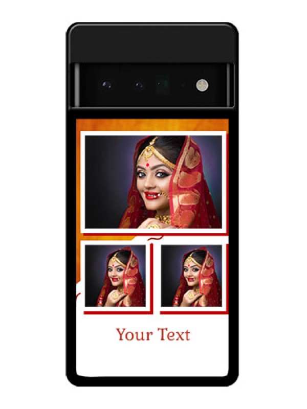 Custom Google Pixel 6 Pro 5G Custom Glass Phone Case - Wedding Memories Design