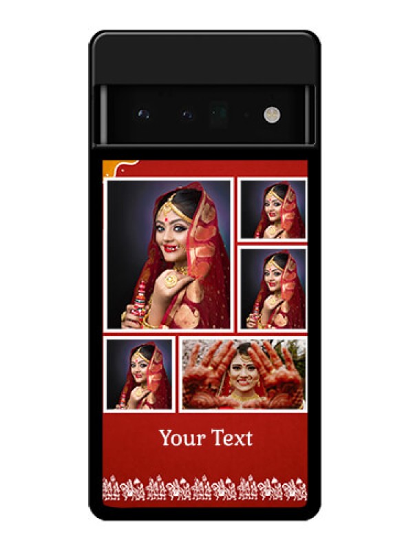 Custom Google Pixel 6 Pro 5G Custom Glass Phone Case - Wedding Pic Upload Design