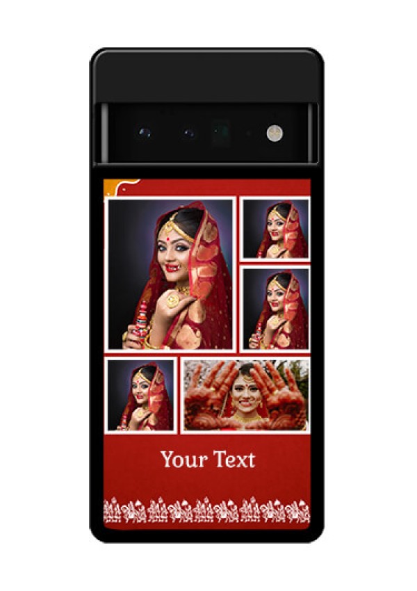 Google Pixel 6 Pro 5G Custom Glass Phone Case - Wedding Pic Upload Design