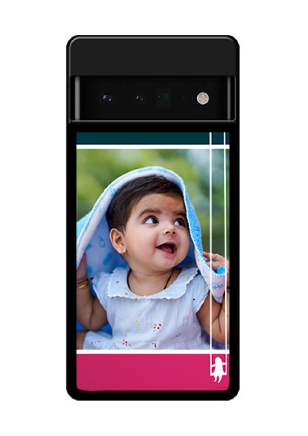 Google Pixel 6 Pro 5G Custom Glass Phone Case - Cute Girl With Cloud Design
