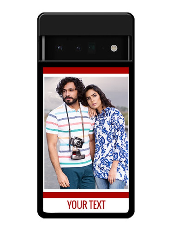 Custom Google Pixel 6 Pro 5G Custom Glass Phone Case - Red Color Design