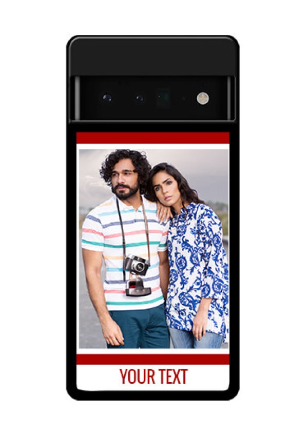 Google Pixel 6 Pro 5G Custom Glass Phone Case - Red Color Design