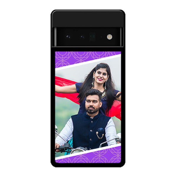 Google Pixel 6 Pro 5G Custom Glass Phone Case - Violet Color Pattern Design