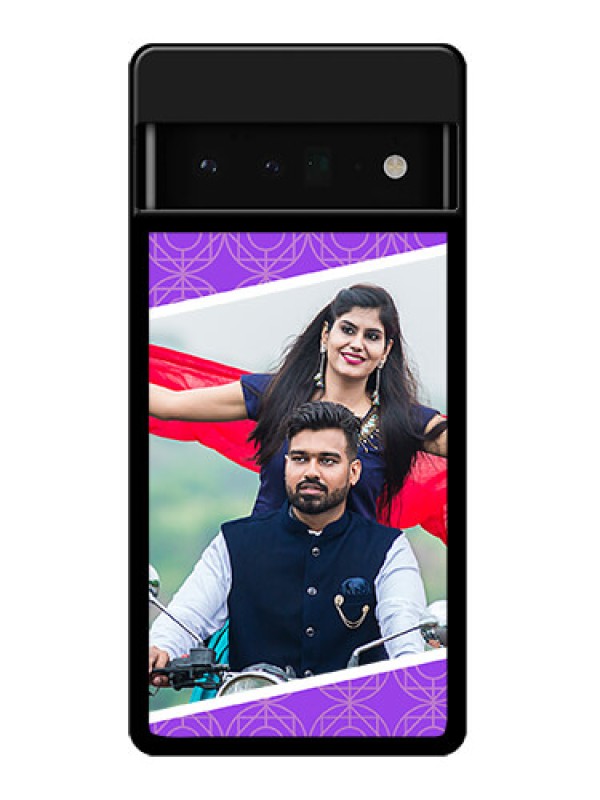 Custom Google Pixel 6 Pro 5G Custom Glass Phone Case - Violet Color Pattern Design