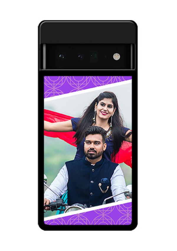 Google Pixel 6 Pro 5G Custom Glass Phone Case - Violet Color Pattern Design