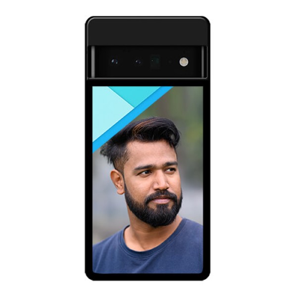 Google Pixel 6 Pro 5G Custom Glass Phone Case - Blue Pattern Design