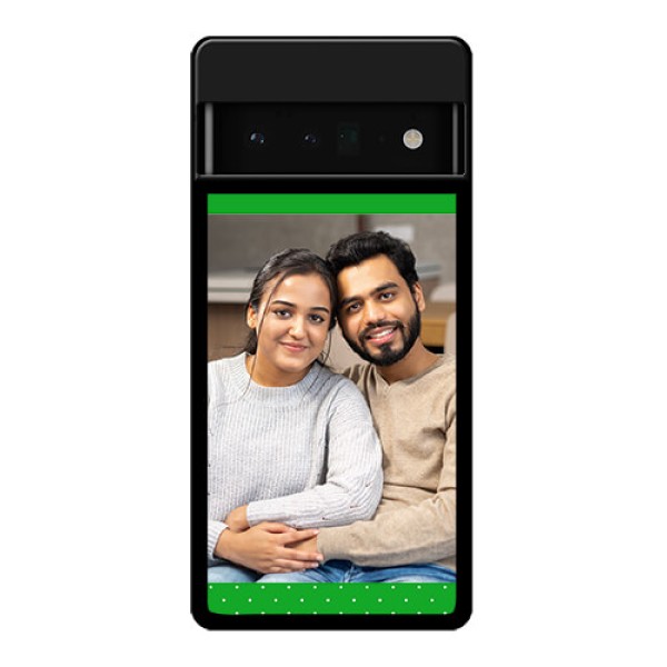 Google Pixel 6 Pro 5G Custom Glass Phone Case - Green Pattern Design