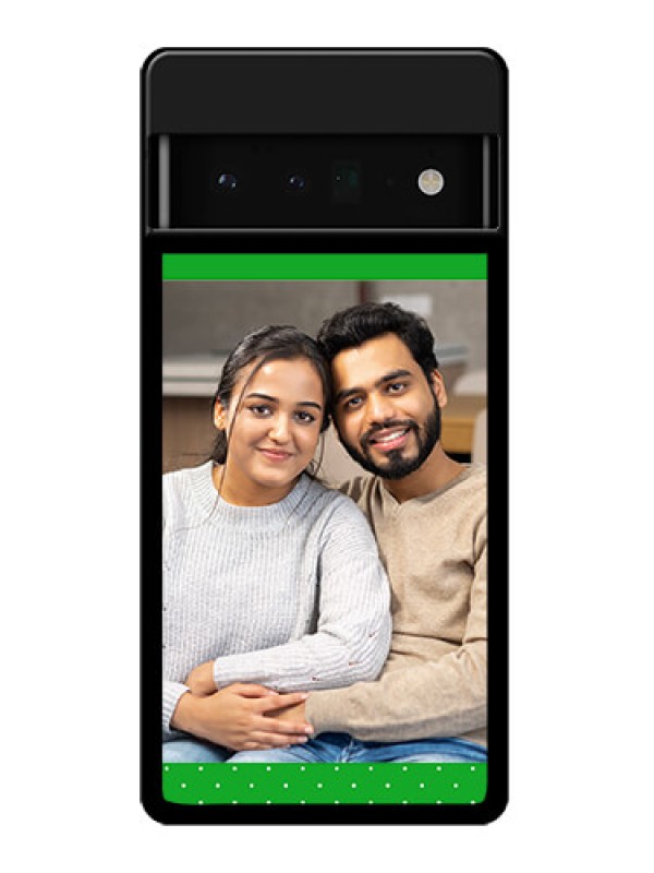 Custom Google Pixel 6 Pro 5G Custom Glass Phone Case - Green Pattern Design