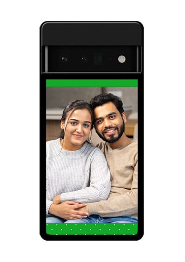 Google Pixel 6 Pro 5G Custom Glass Phone Case - Green Pattern Design