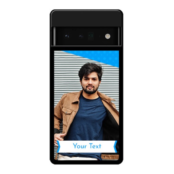 Google Pixel 6 Pro 5G Custom Glass Phone Case - Simple Blue Color Design