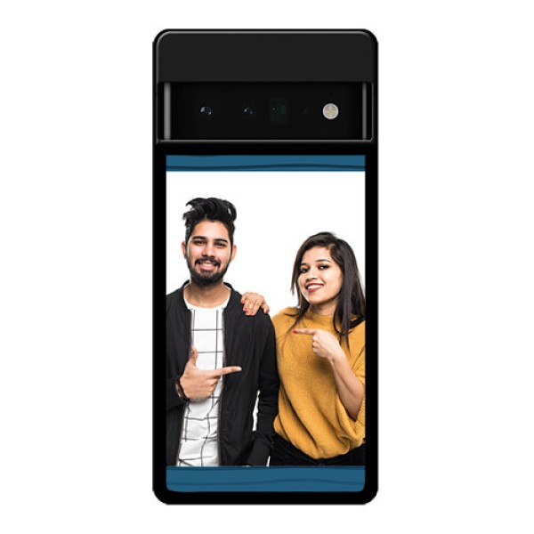 Google Pixel 6 Pro 5G Custom Glass Phone Case - Blue Pattern Cover Design