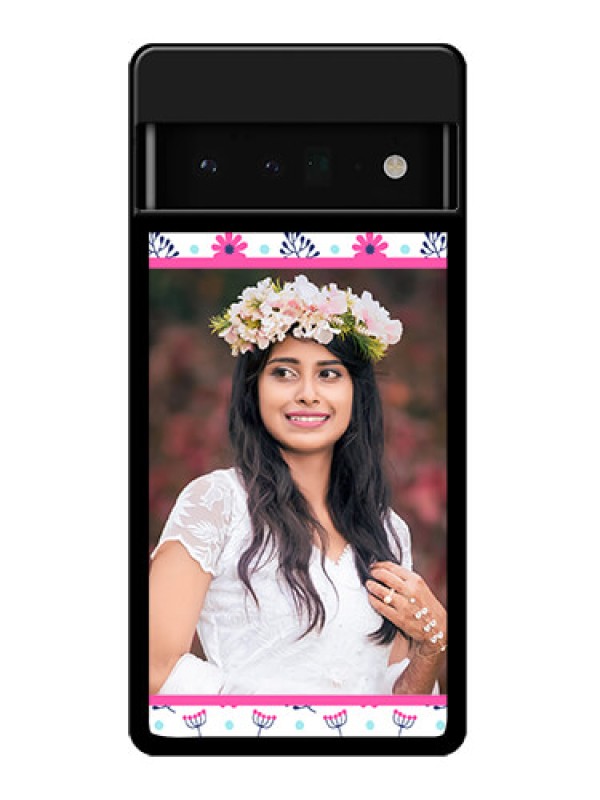 Custom Google Pixel 6 Pro 5G Custom Glass Phone Case - Colorful Flower Design