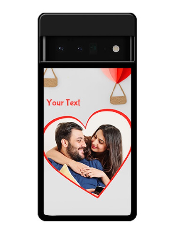 Custom Google Pixel 6 Pro 5G Custom Glass Phone Case - Parachute Love Design