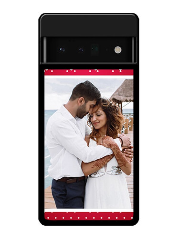 Custom Google Pixel 6 Pro 5G Custom Glass Phone Case - Hearts Mobile Case Design