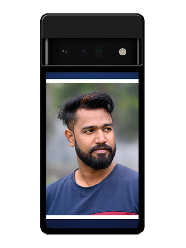 Custom Google Pixel 6 Pro 5G Custom Glass Phone Case - Simple Royal Blue Design