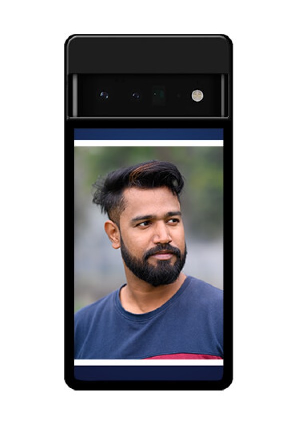 Google Pixel 6 Pro 5G Custom Glass Phone Case - Simple Royal Blue Design