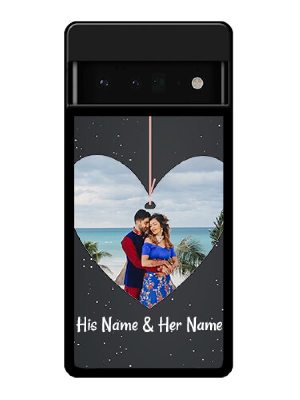 Custom Google Pixel 6 Pro 5G Custom Glass Phone Case - Hanging Heart Design