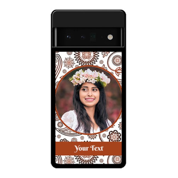 Google Pixel 6 Pro 5G Custom Glass Phone Case - Abstract Flower Design