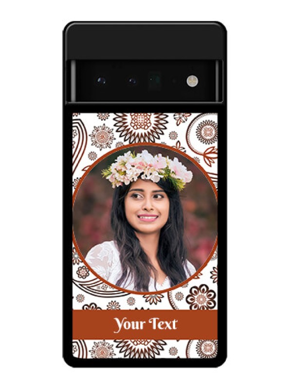 Custom Google Pixel 6 Pro 5G Custom Glass Phone Case - Abstract Flower Design