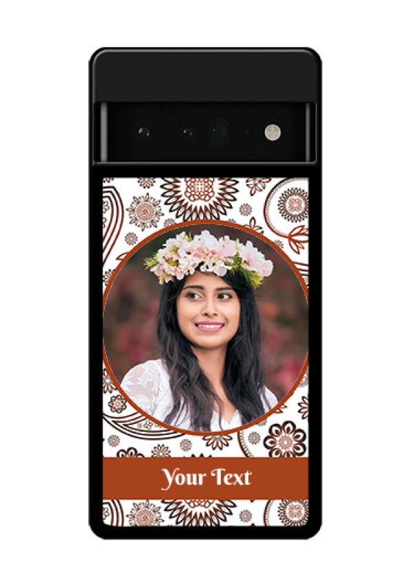 Google Pixel 6 Pro 5G Custom Glass Phone Case - Abstract Flower Design