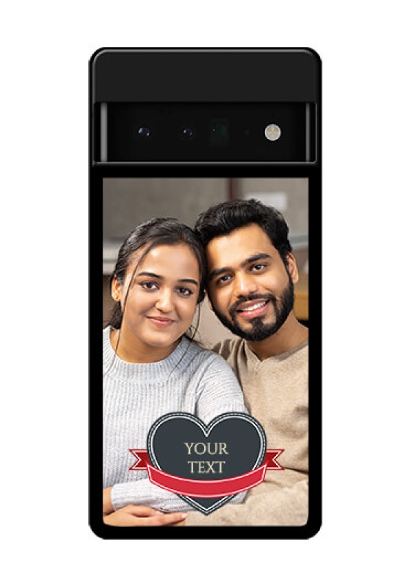 Google Pixel 6 Pro 5G Custom Glass Phone Case - Just Married Couple Design