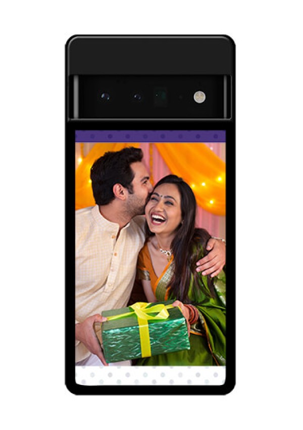 Google Pixel 6 Pro 5G Custom Glass Phone Case - Violet Colored Pattern Design