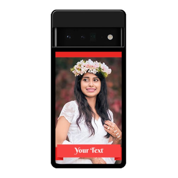 Google Pixel 6 Pro 5G Custom Glass Phone Case - Simple Red Color Design