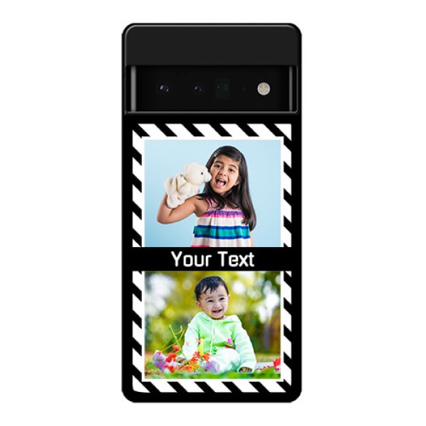 Google Pixel 6 Pro 5G Custom Glass Phone Case - Black And White Stripes Design