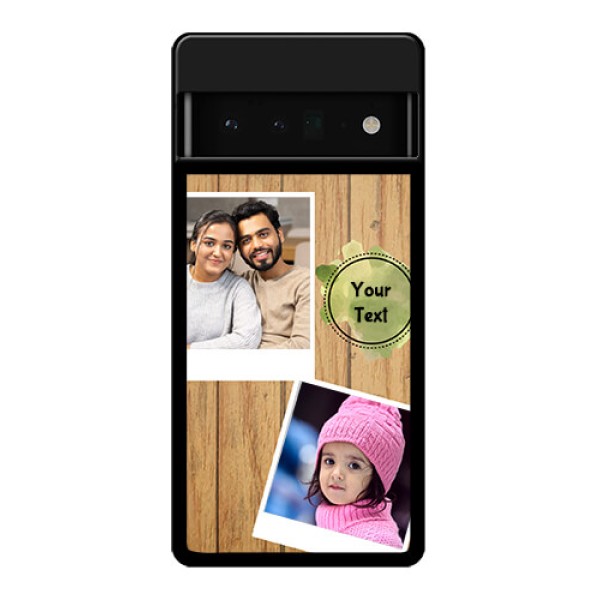 Google Pixel 6 Pro 5G Custom Glass Phone Case - Wooden Texture Design