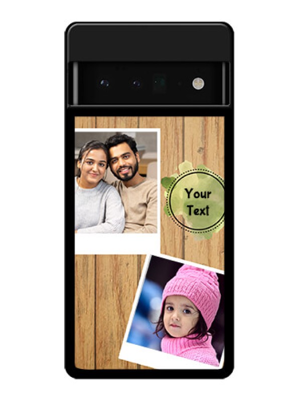 Custom Google Pixel 6 Pro 5G Custom Glass Phone Case - Wooden Texture Design