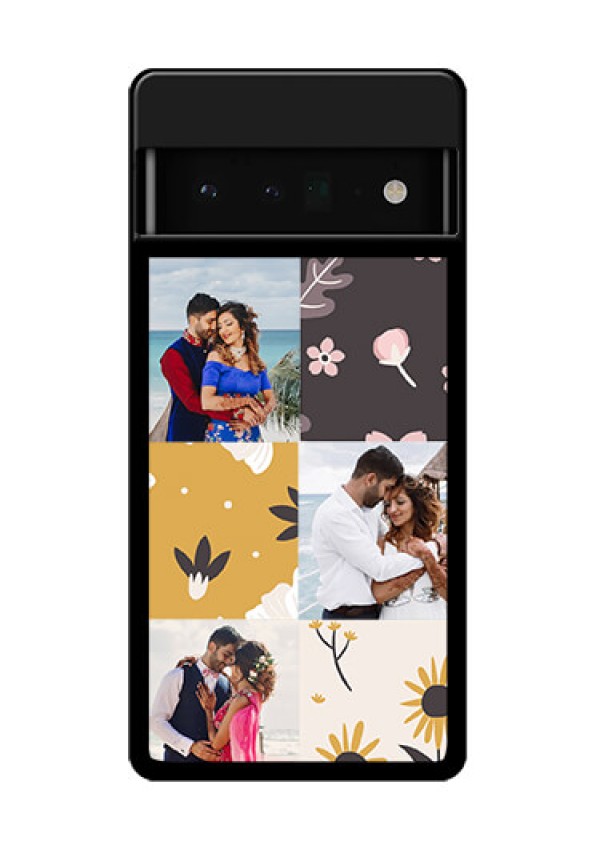 Google Pixel 6 Pro 5G Custom Glass Phone Case - 3 Images With Floral Design