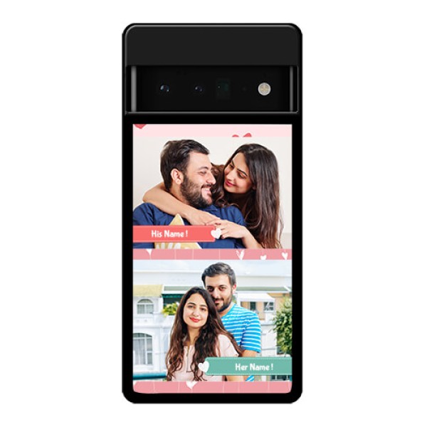 Google Pixel 6 Pro 5G Custom Glass Phone Case - Photo With Heart Design