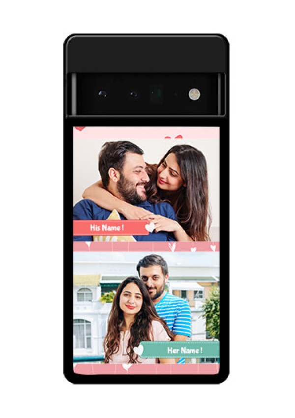 Google Pixel 6 Pro 5G Custom Glass Phone Case - Photo With Heart Design