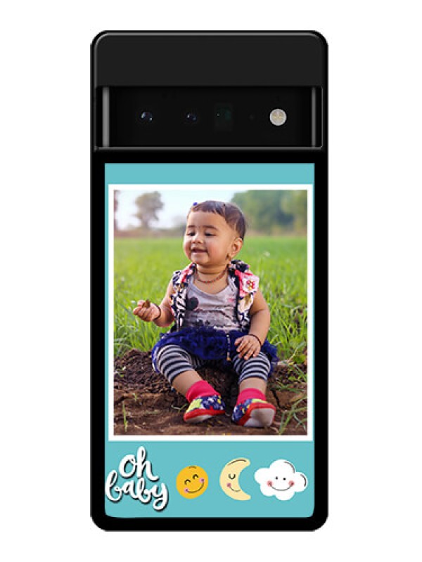 Custom Google Pixel 6 Pro 5G Custom Glass Phone Case - Smiley Kids Stars Design