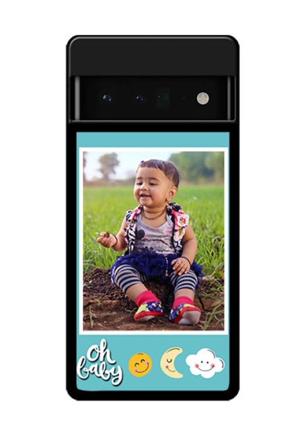 Google Pixel 6 Pro 5G Custom Glass Phone Case - Smiley Kids Stars Design
