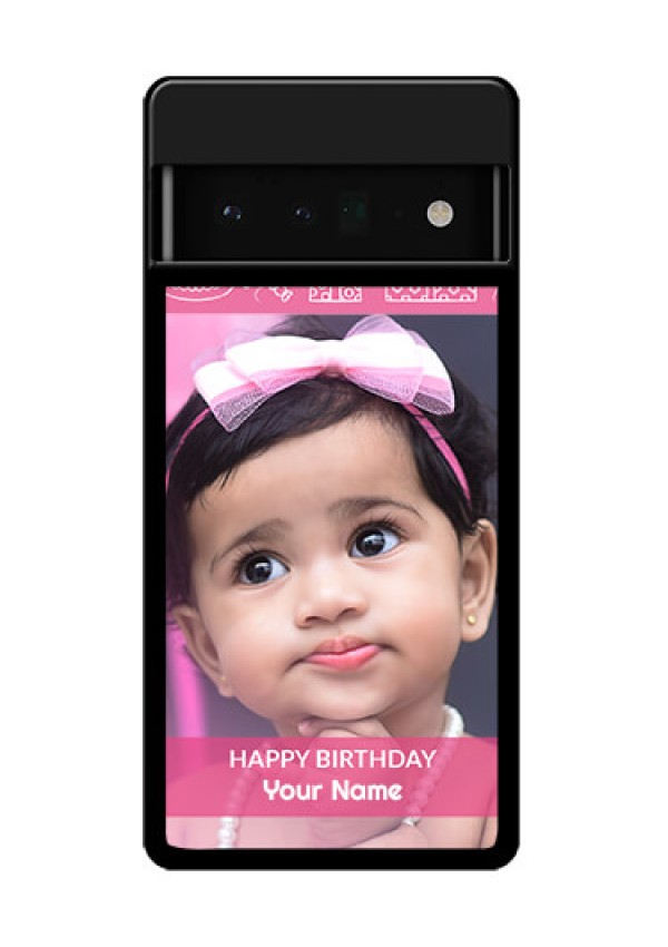 Google Pixel 6 Pro 5G Custom Glass Phone Case - With Birthday Line Art Design