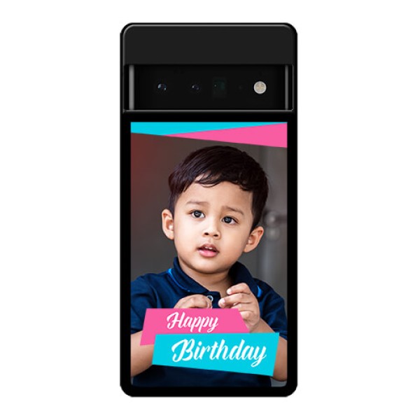 Google Pixel 6 Pro 5G Custom Glass Phone Case - Image Holder With 2 Color Design