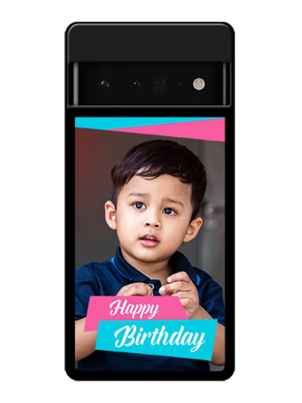 Custom Google Pixel 6 Pro 5G Custom Glass Phone Case - Image Holder With 2 Color Design