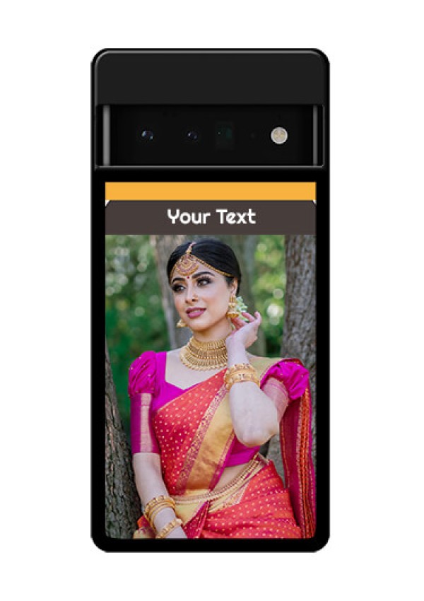 Google Pixel 6 Pro 5G Custom Glass Phone Case - With Family Picture And Icons