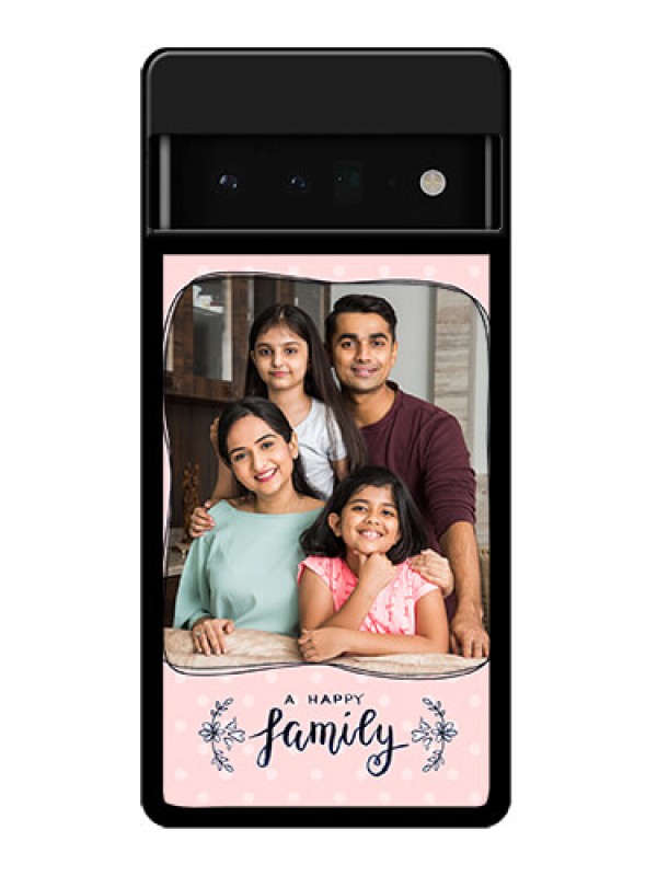 Custom Google Pixel 6 Pro 5G Custom Glass Phone Case - Family With Dots Design